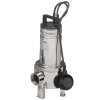 Kompakte Lowara Abwassertauchpumpe aus Edelstahl mit Druckanschluss und Niveausteuerung